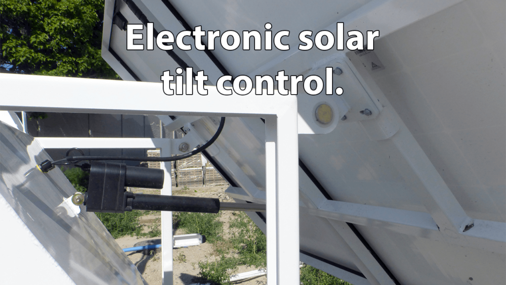 Electronic solar tilt control
