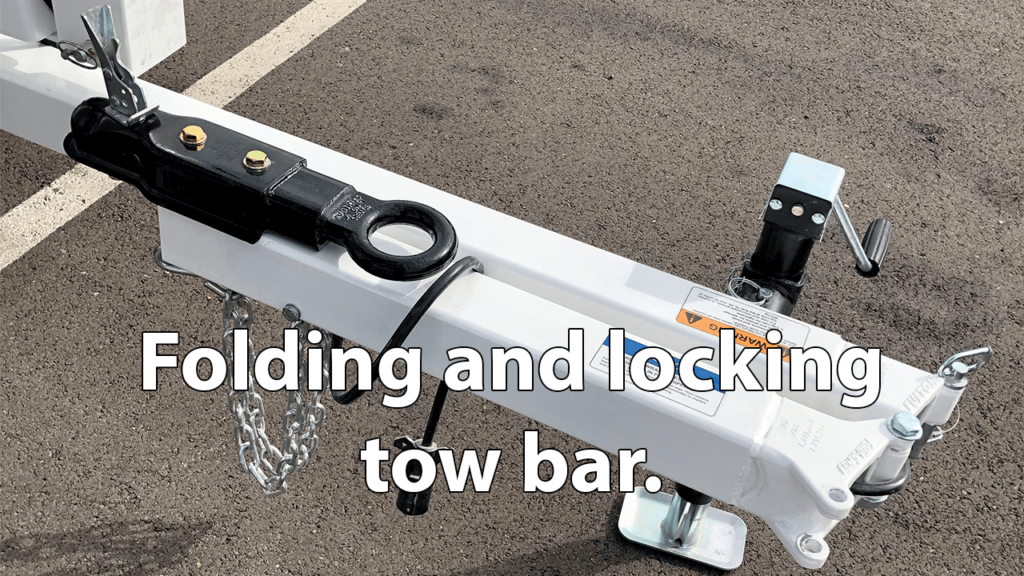 Folding and locking tow bar