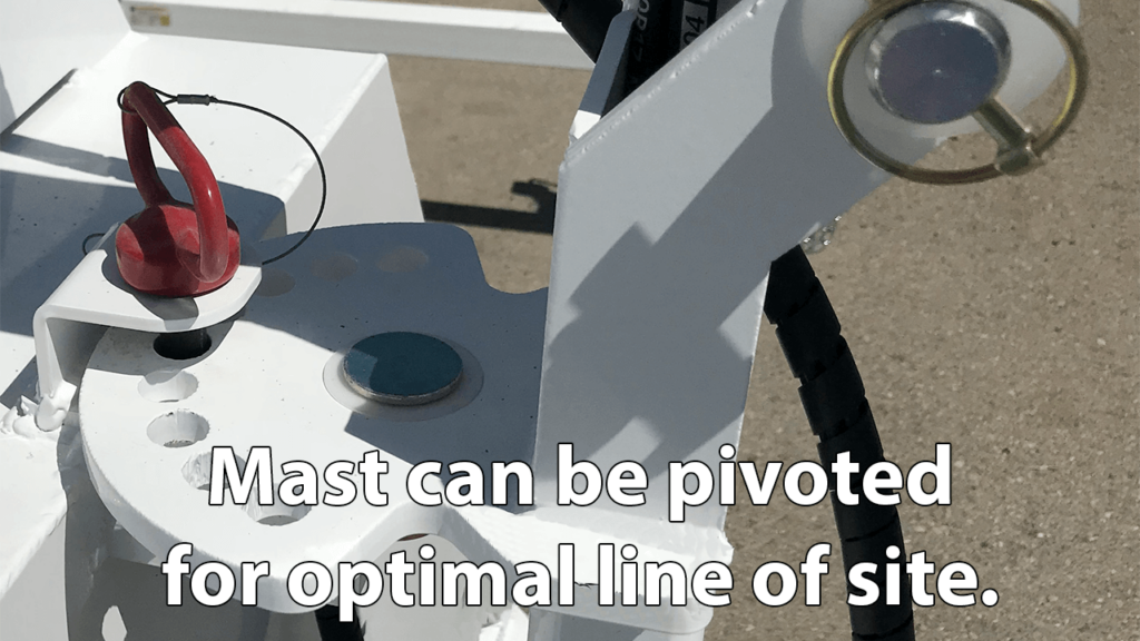 Mast can be pivoted for optimal line of site