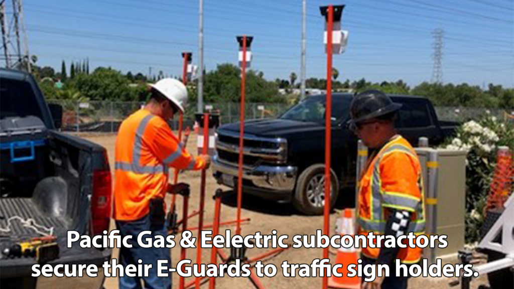 PG&E traffic sign mount